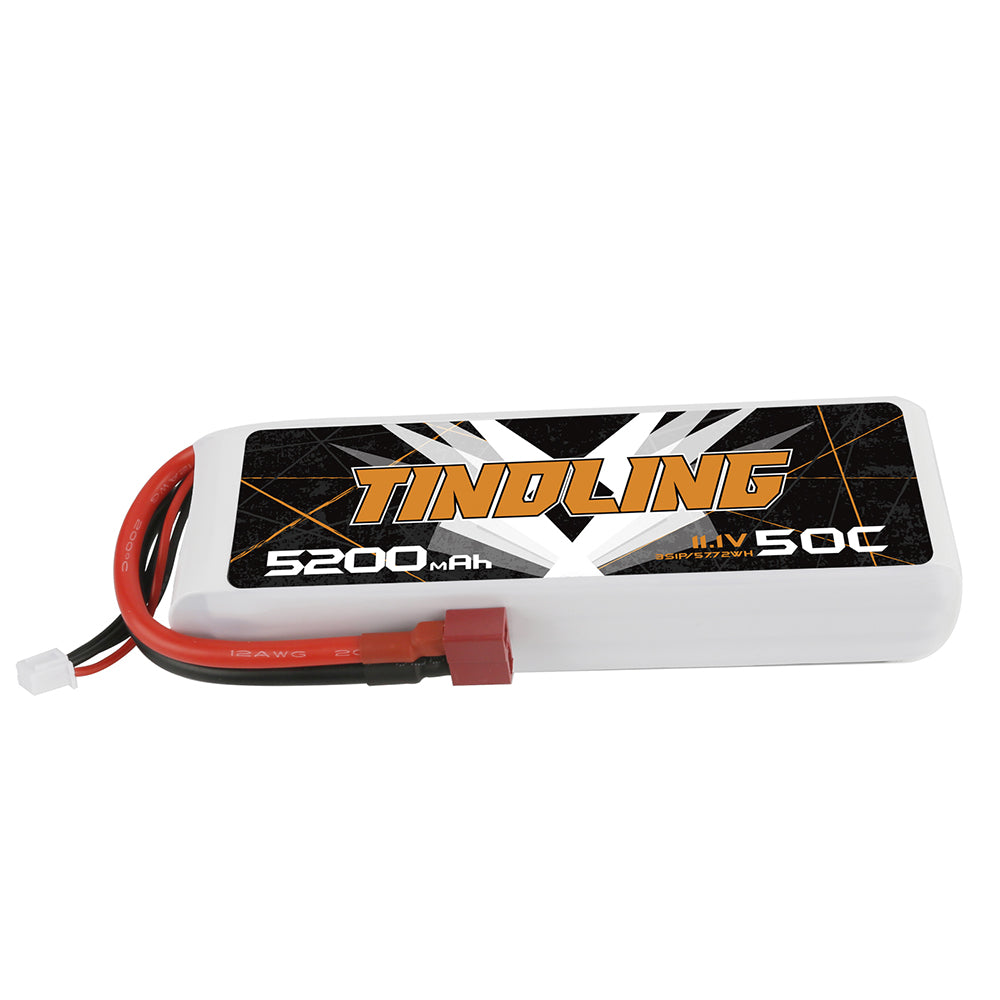 Tindling 5200mAh 3S 11.1V 50C Lipo Battery Pack With T/XT60 Plug For RC Cars